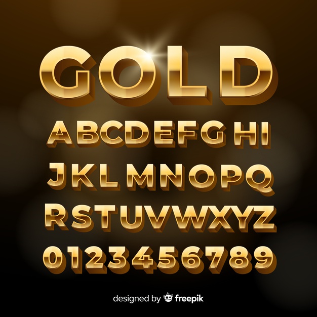Gold font photoshop