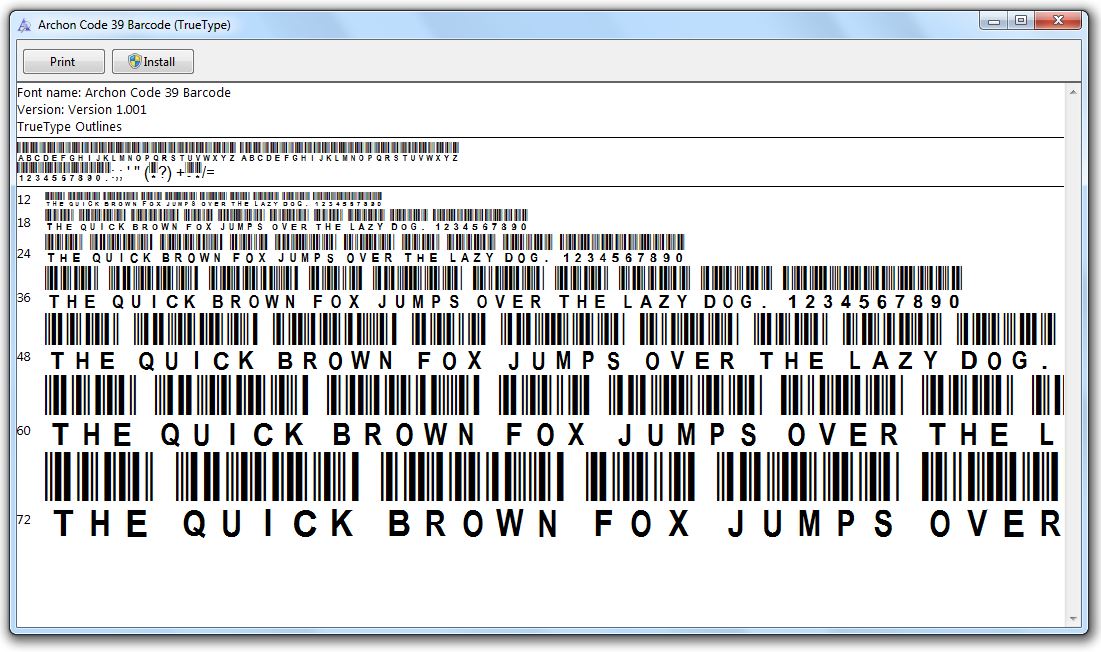 Barcode font 39 download for excel pdf